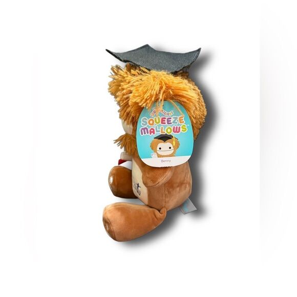 Squishmallow Graduation Benny the Bigfoot Squeezemallow New with Tags Plushie - Picture 3 of 6